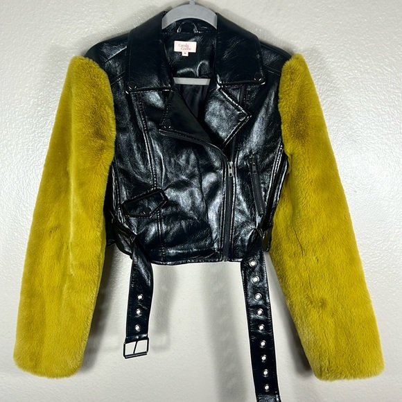 Camila Coelho Florencia Moto Jacket faux fur - Picture 4 of 10